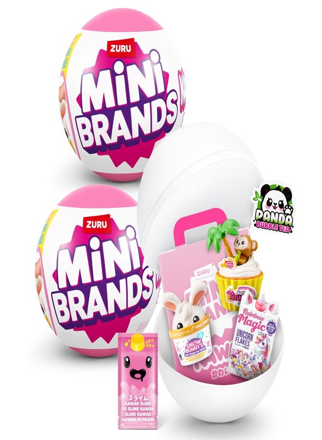 Mini Brands Kawaii Capsule by ZURU, Surprise Kawaii collectable minis, Blind Packaging, Japanese Themed collectables (2 Pack) - Image 1